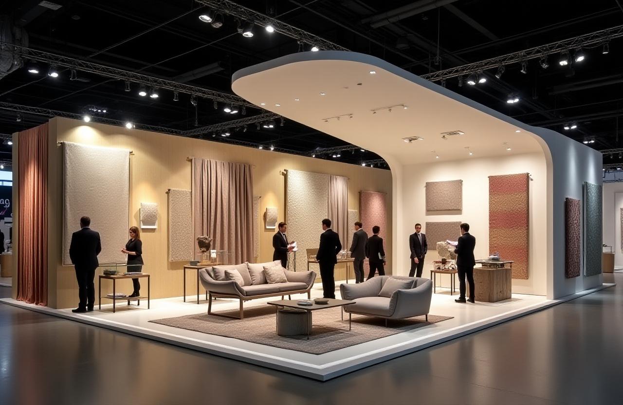 Stand de exposición en la Feria Hábitat Valencia con las últimas colecciones